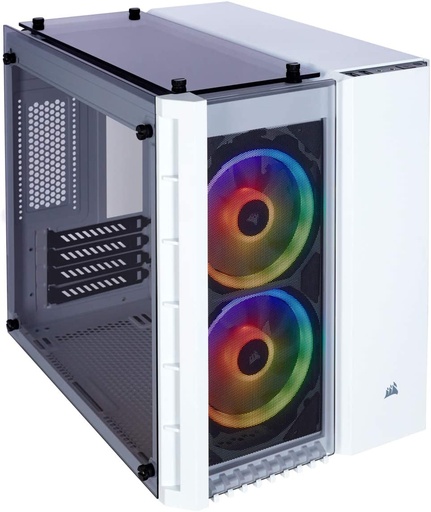 [CC-9011137-WW] Crystal Series 280X RGB Tempered Glass Micro ATX Case | White