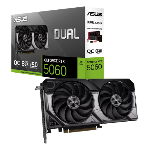 [90YV0N12-M0AA00] ASUS Dual GeForce RTX 5060 8GB GDDR7 OC Edition
